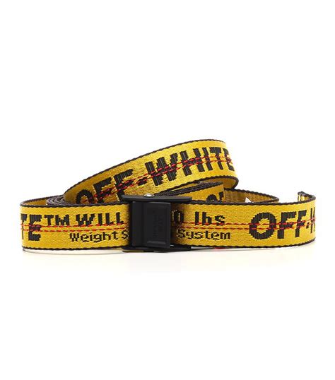 cinturón off white amarillo falso